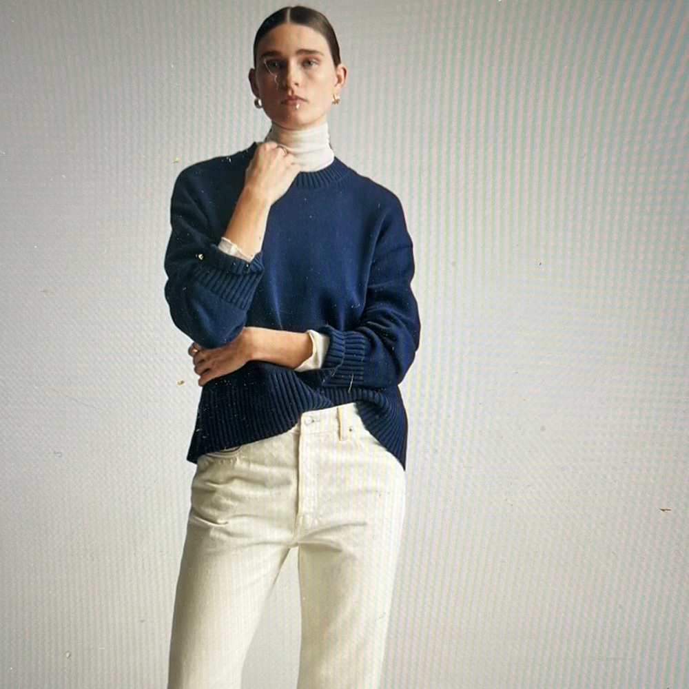 Everlane The Organic Cotton Crew Sweater | Size S